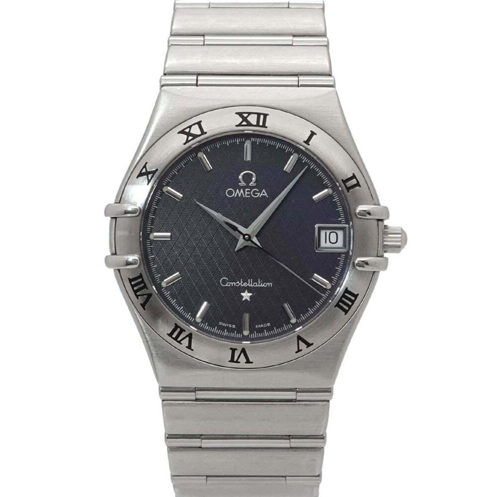Omega Constellation Mini 1562 56 12P Diamond Ladies' Watch Black Quartz